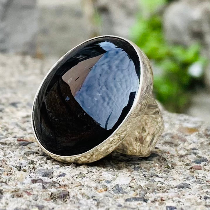 Black Agate Ring