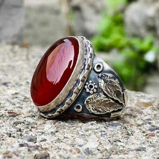 Red Agate Ring