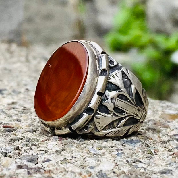 Red Agate Ring