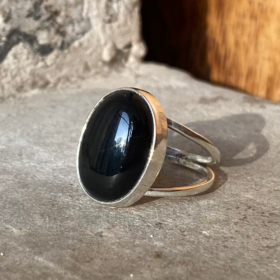 Black Agate Ring