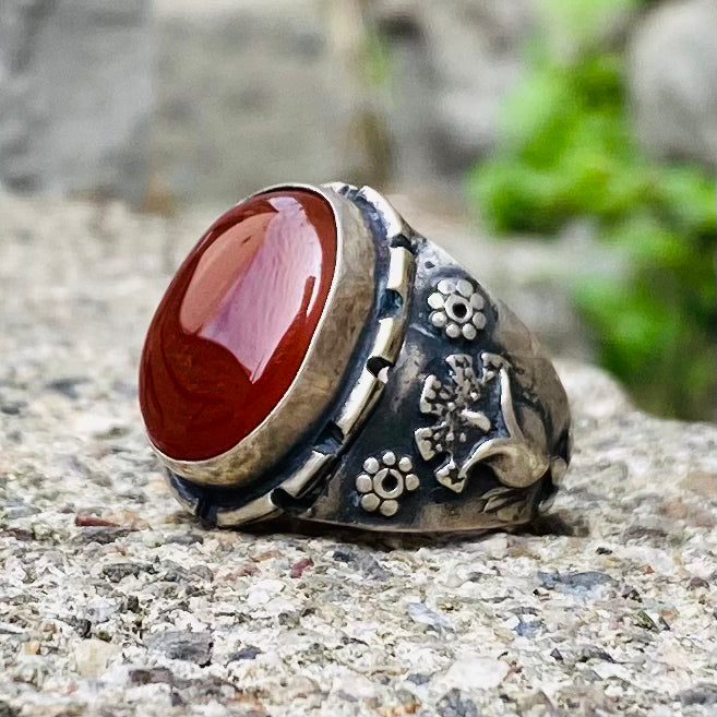 Red Agate Ring
