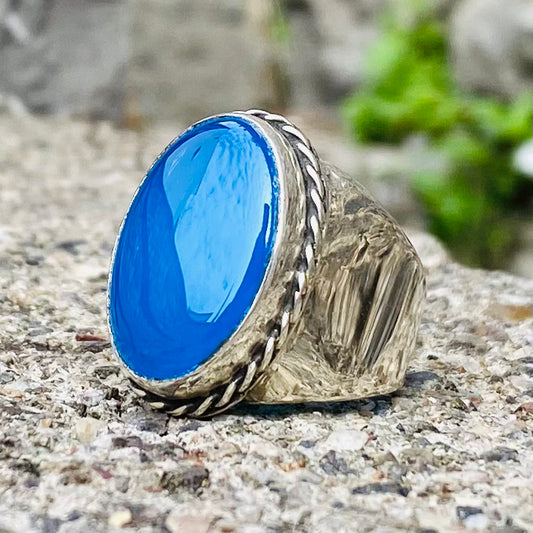 Blue Agate Ring