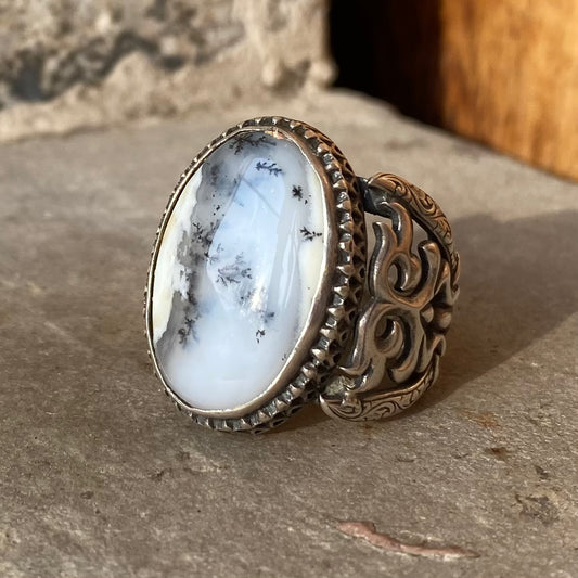 Fossil Agate Ring