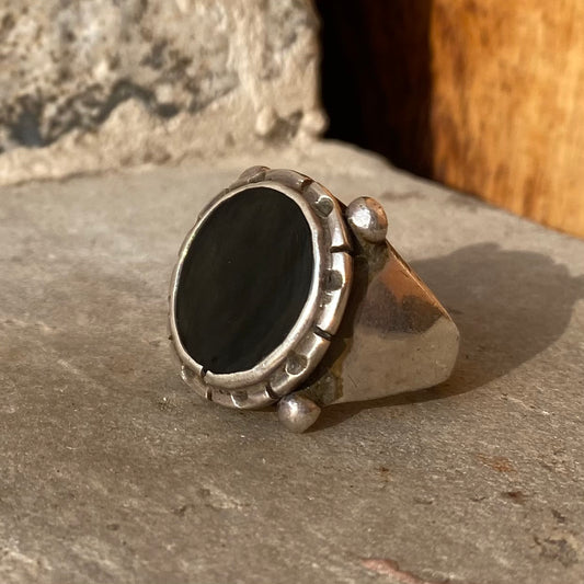 Black Agate Ring