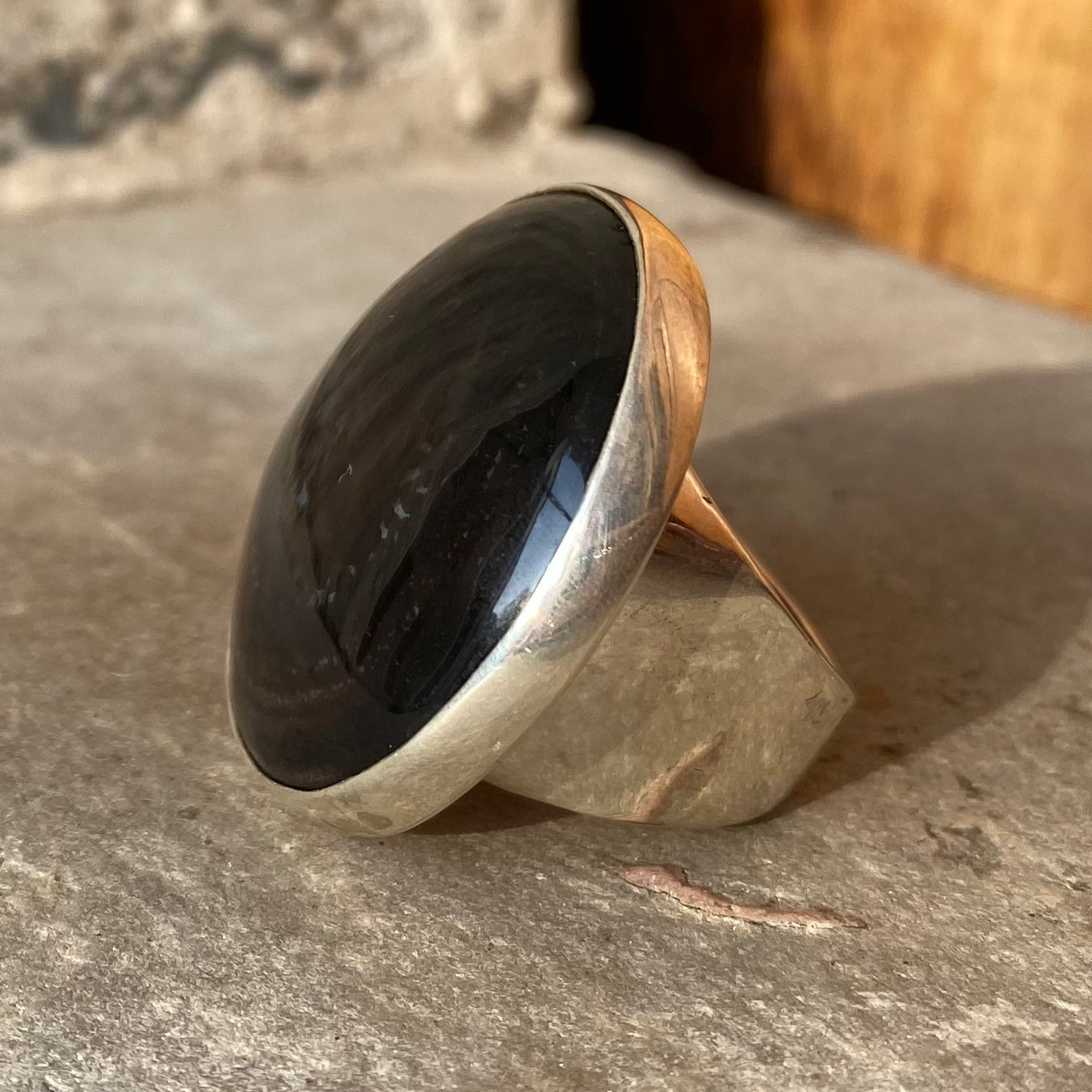 Black Agate Ring