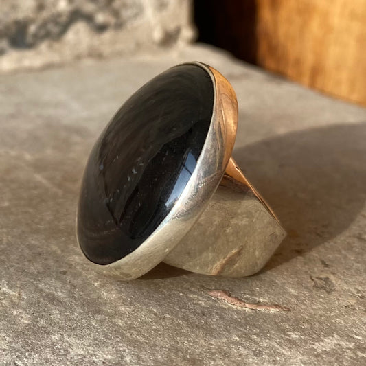Black Agate Ring