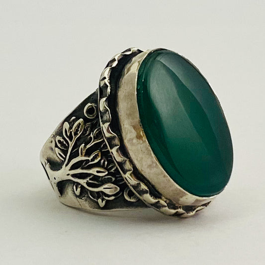 Green Agate Ring